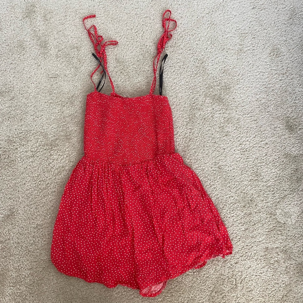Red romper dress F21
